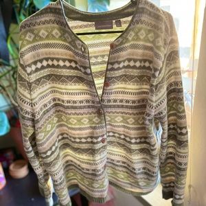 the most beautiful light green sweater/cardigan